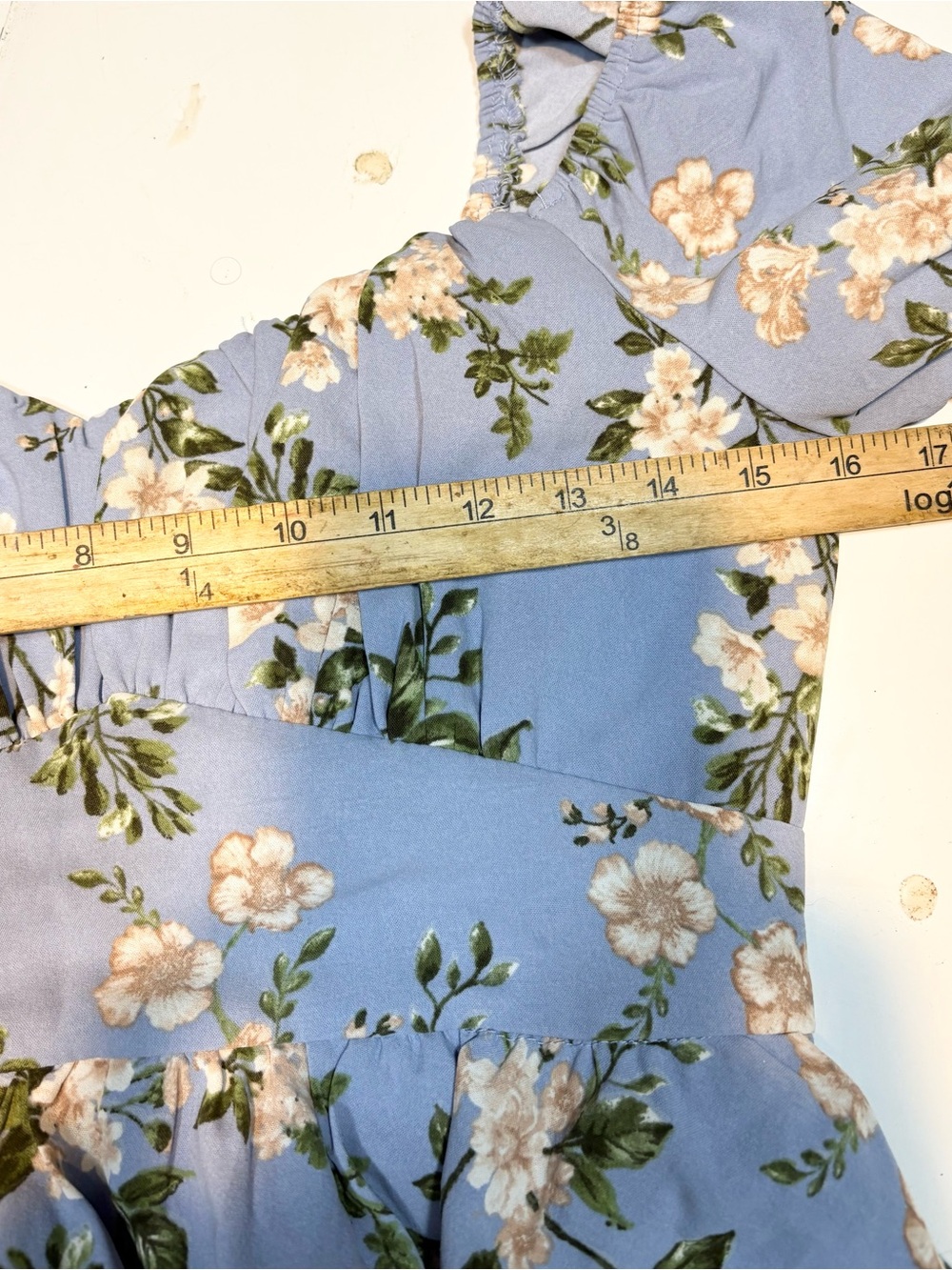 Inspired Hearts floral-print puff-sleeve romper shorts set medium - Picture 6 of 10